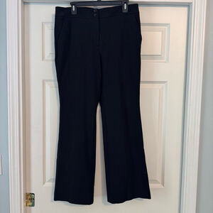 Women's Talbots Black Wide Leg Bootcut Dress Pants Size 12